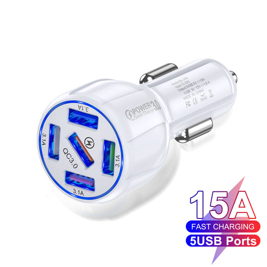 5-port 15A Car Charger